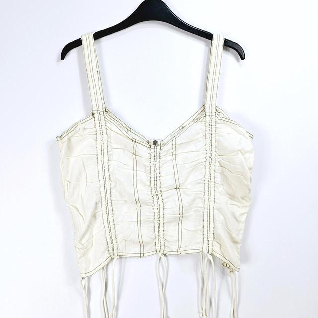 Urban Outfitters Women's Crop top - Cream - L on Productcaster.