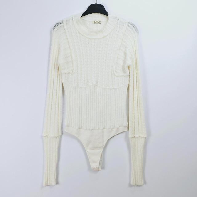 Free People Women's Bodysuit - White/Cream - L on Productcaster.