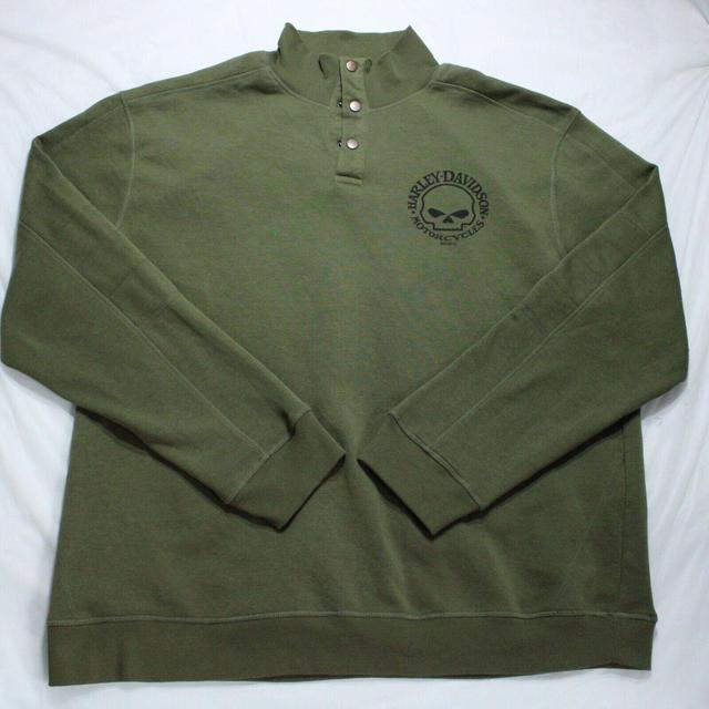 Vintage Men's Sweatshirt - Green - 3XL on Productcaster.