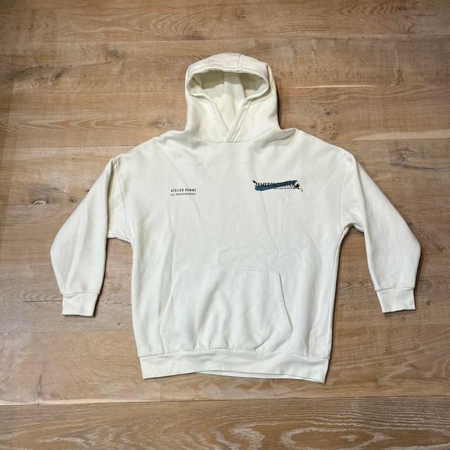 Jameson Carter Men's Hoodie - Cream/White - S on Productcaster.