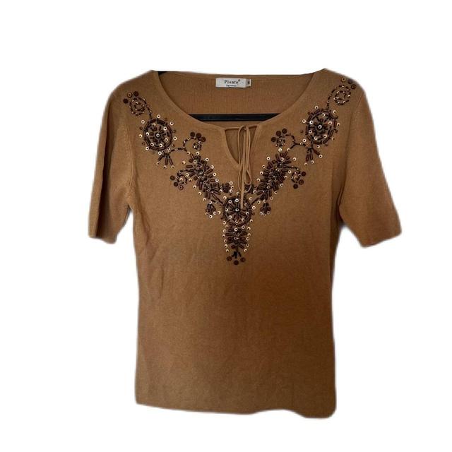 Women's Blouse - Brown - S on Productcaster.