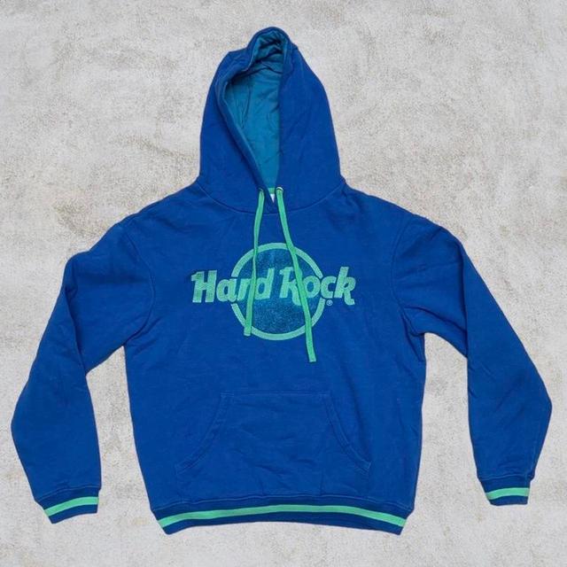 Hard Rock Cafe Men's Hoodie - Blue - XS on Productcaster.