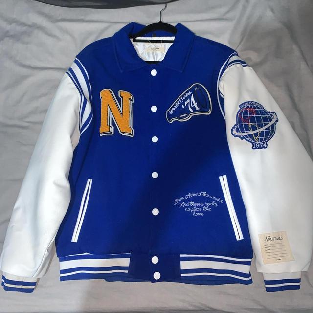 Jaded London Men's Varsity Jacket - Blue - M on Productcaster.