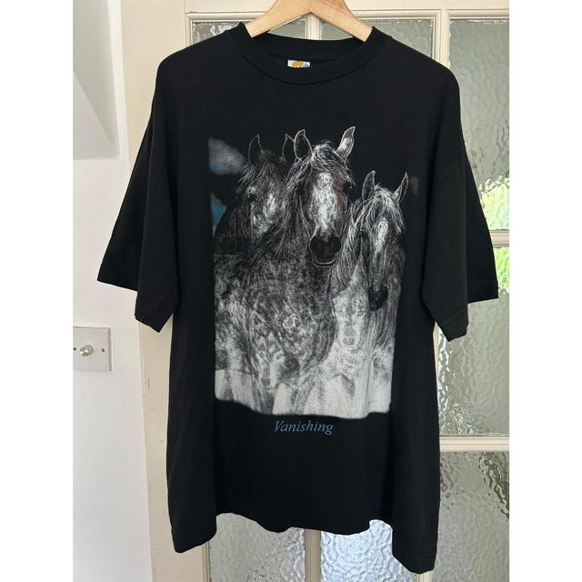 Vintage Men's T-shirt - Black - XL on Productcaster.