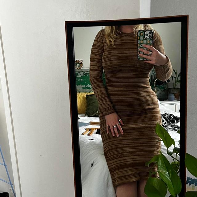 Topshop Women's Bodycon Dress - Brown/Tan - 12 on Productcaster.