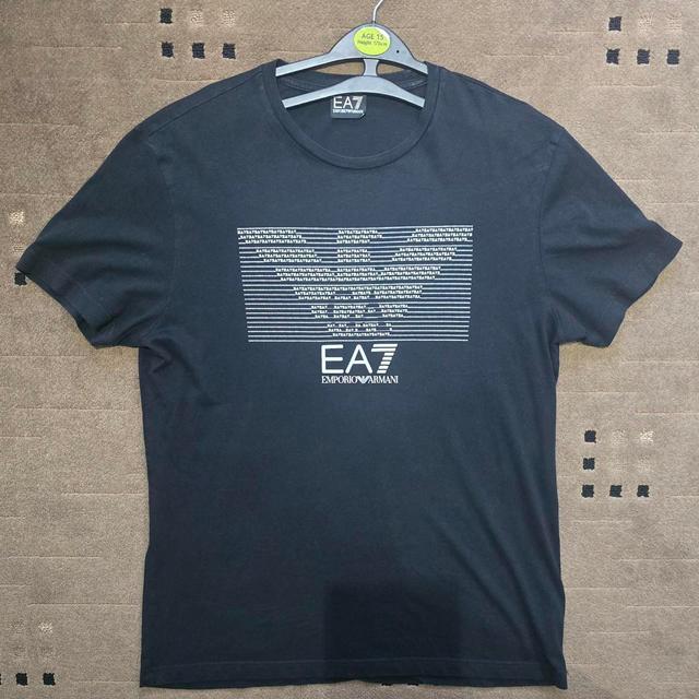 Emporio Armani Men's T-shirt - Black/White - XL on Productcaster.