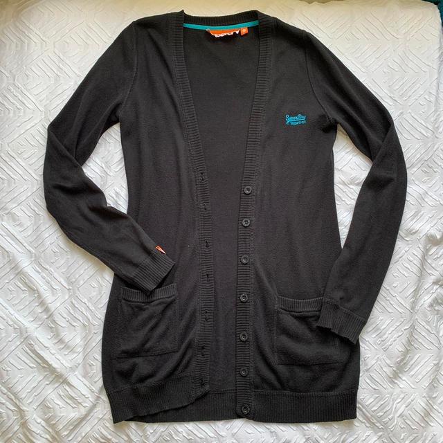 Superdry Women's Cardigan - Black/Blue - S on Productcaster.