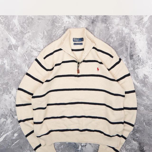 Polo Ralph Lauren Men's Jumper - Cream/White - M on Productcaster.