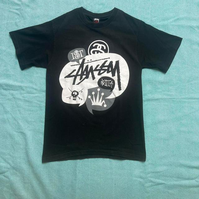 Stüssy Men's T-shirt - Black - S on Productcaster.