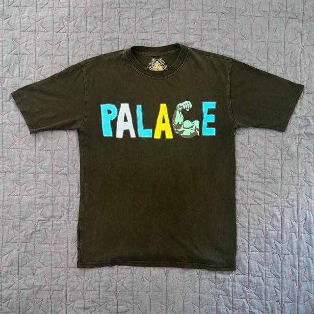 Palace Men's T-shirt - Black/Khaki - M on Productcaster.