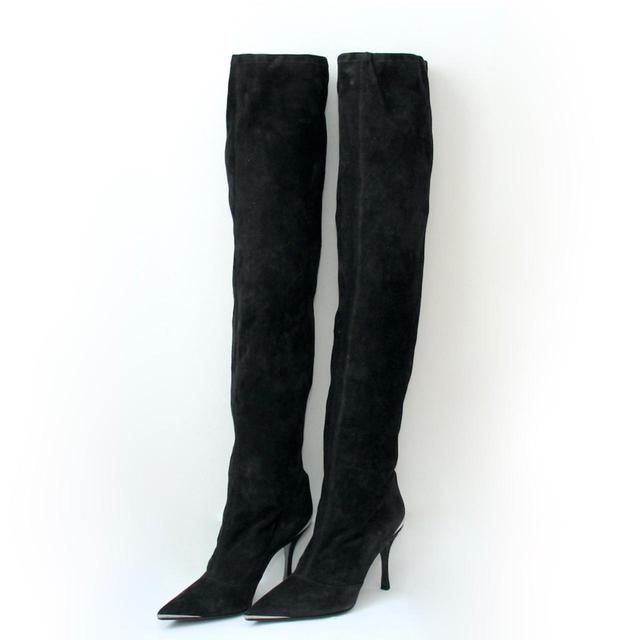 Dolce & Gabbana Women's Over the knee Boots - Black/Silver - UK 7 on Productcaster.