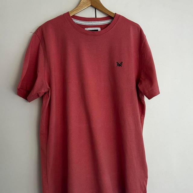 Crew Clothing Company Men's T-shirt - Pink - L on Productcaster.