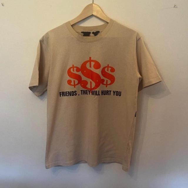 Vlone Men's T-shirt - Tan/Orange - S on Productcaster.