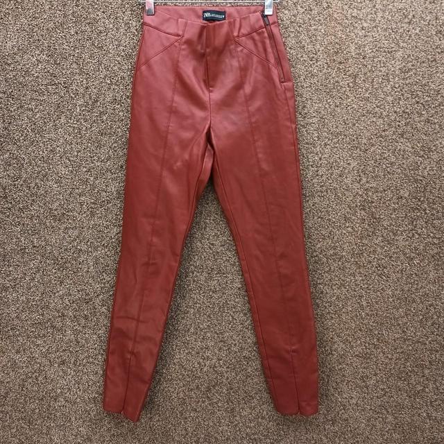 Zara Women's Slim Trousers - Red - XS on Productcaster.