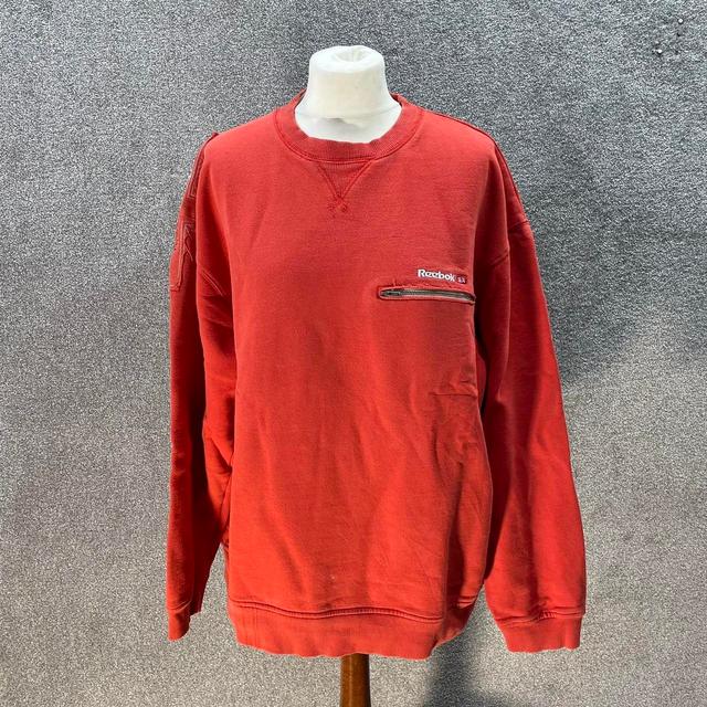 Reebok Men's Sweatshirt - Red - L on Productcaster.