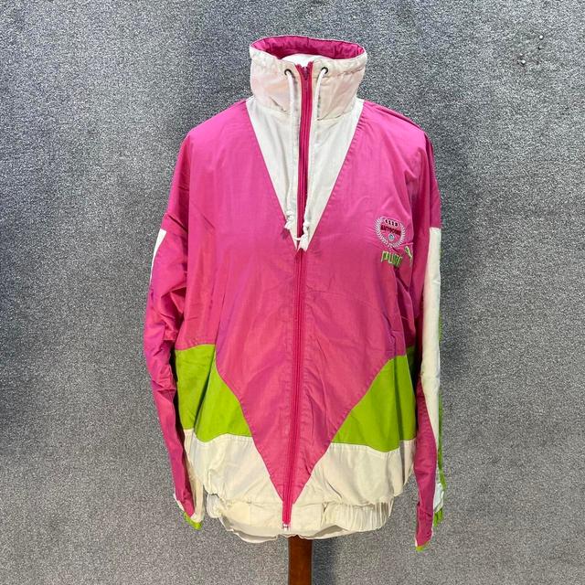 Puma Women's Jacket - Pink/Green - UK 18 on Productcaster.