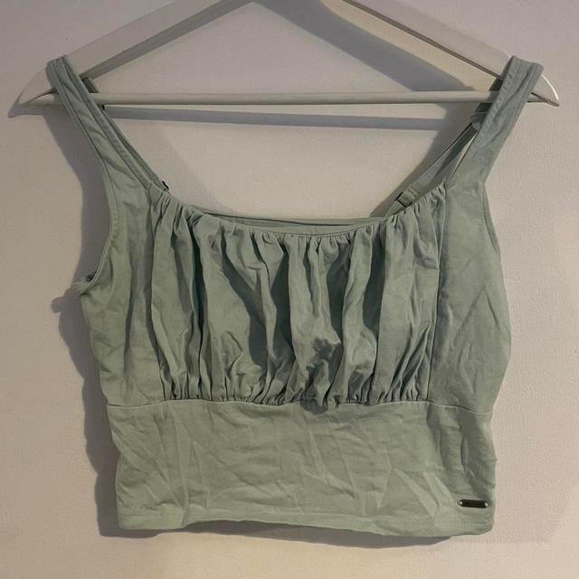 Hollister Co. Women's Crop top - Green - L on Productcaster.