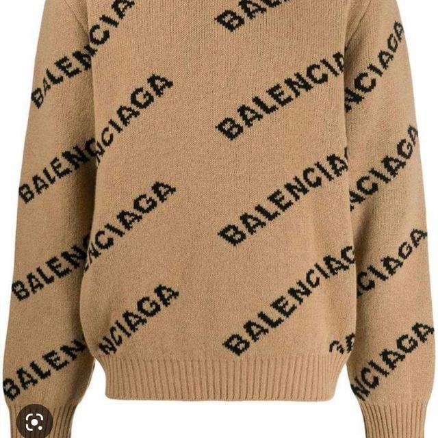 Balenciaga Women's Jumper - Tan/Black - XS on Productcaster.