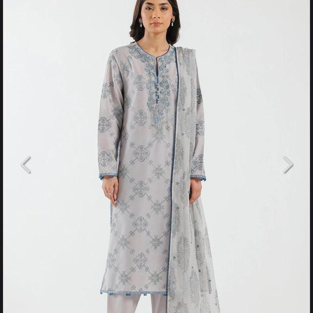 Designer Women's Fancy dress - Grey/Blue on Productcaster.