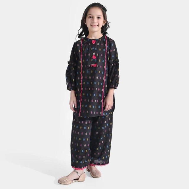 Designer Kids' Shirt Dress - Black/Multi - 9 years on Productcaster.