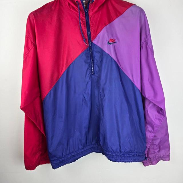 Nike Men's Lightweight Jacket - Pink/Blue - M on Productcaster.