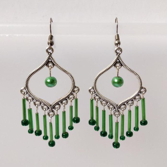 Handmade Women's Earrings - Silver on Productcaster.