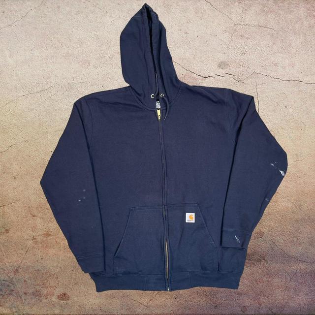 Carhartt Men's Hoodie - Navy - L on Productcaster.