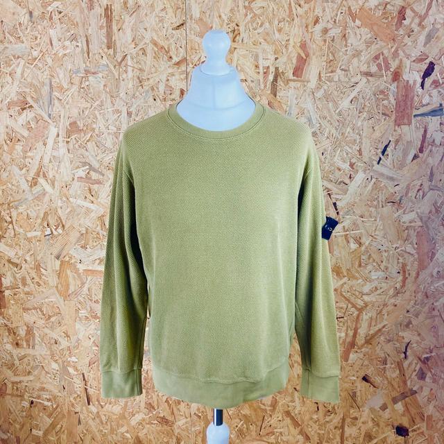 Stone Island Men's Jumper - Green/Khaki - L on Productcaster.