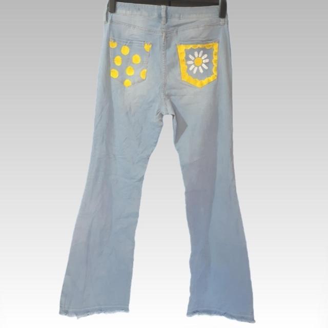 Arizona Women's Flare Painted Jeans - Blue - UK 10 on Productcaster.