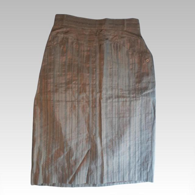 Vintage Women's Midi Skirt - Khaki - UK 8 on Productcaster.