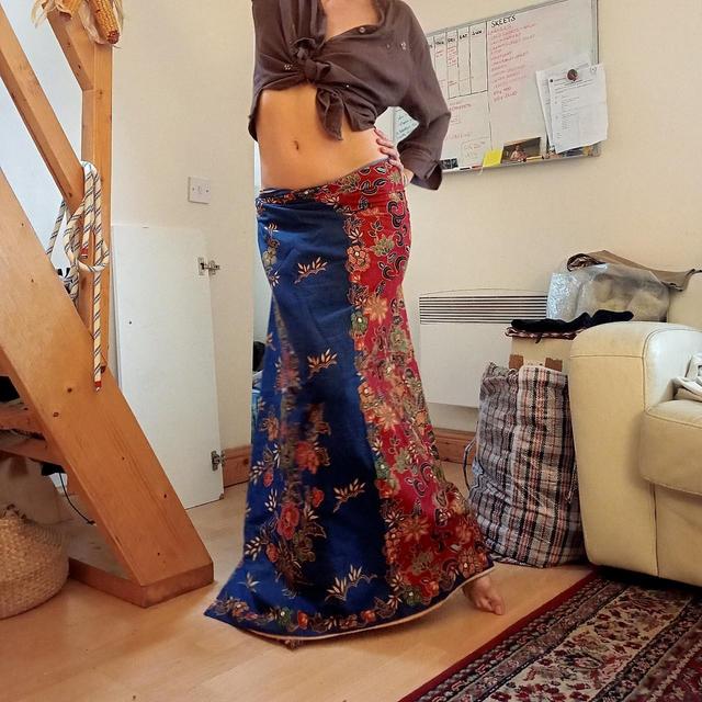 Women's Maxi Skirt - Pink/Blue - One size on Productcaster.