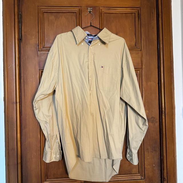 Tommy Hilfiger Men's Shirt - Cream/Tan - XL on Productcaster.