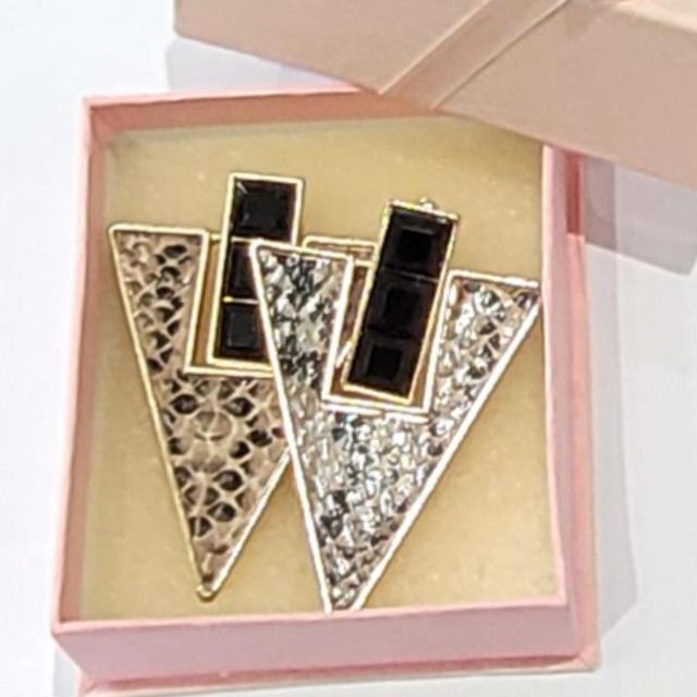 Vintage Women's Earrings - Black on Productcaster.