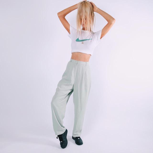 & Other Stories Women's Trousers - Green/White - 28" on Productcaster.