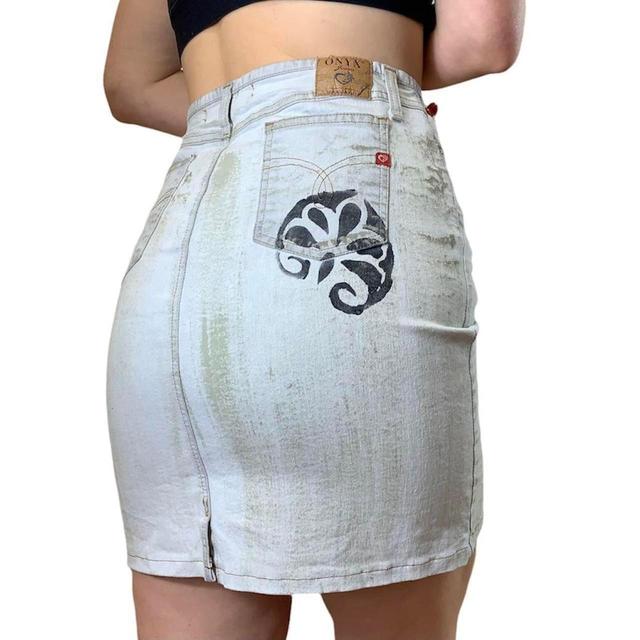 Vintage Women's Mini Skirt - Grey - 28" on Productcaster.