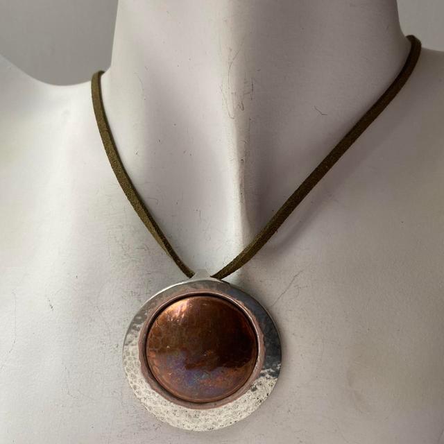 Vintage Women's Necklace - Khaki on Productcaster.