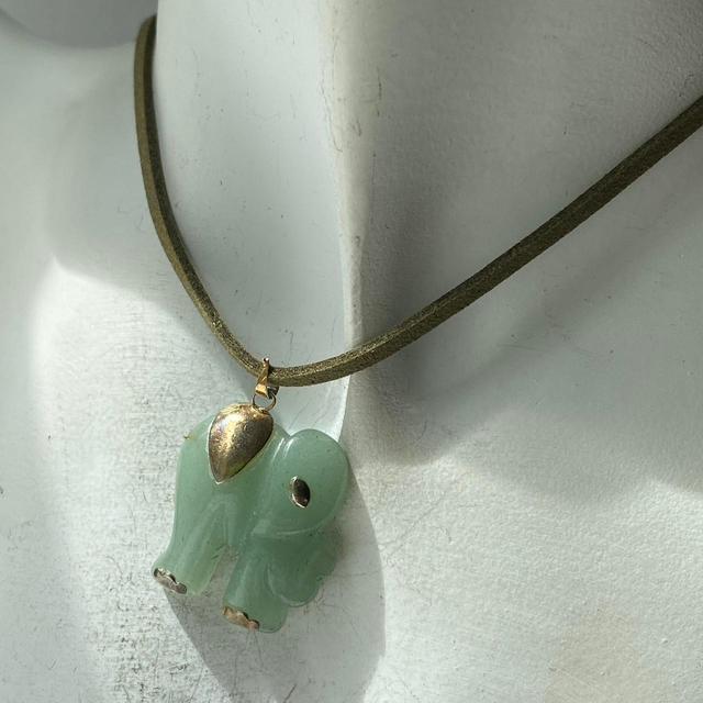 Vintage Women's Necklace - Green on Productcaster.