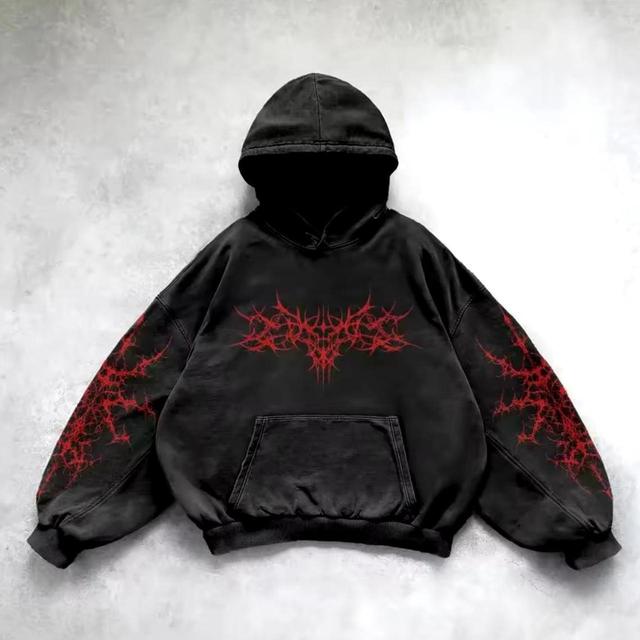 Men's Hoodie - Black/Multi - XL on Productcaster.