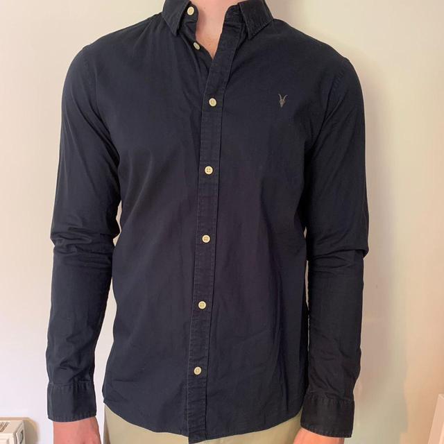 AllSaints Men's Shirt - Navy - M on Productcaster.