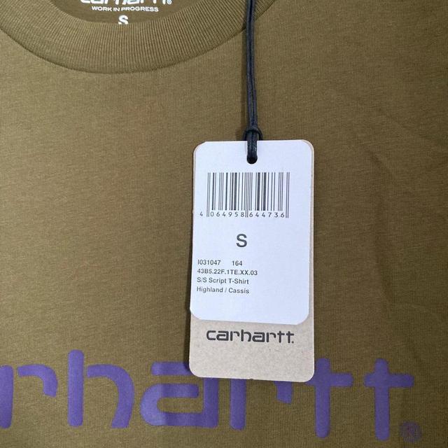 Carhartt Men's T-shirt - Khaki - S on Productcaster.