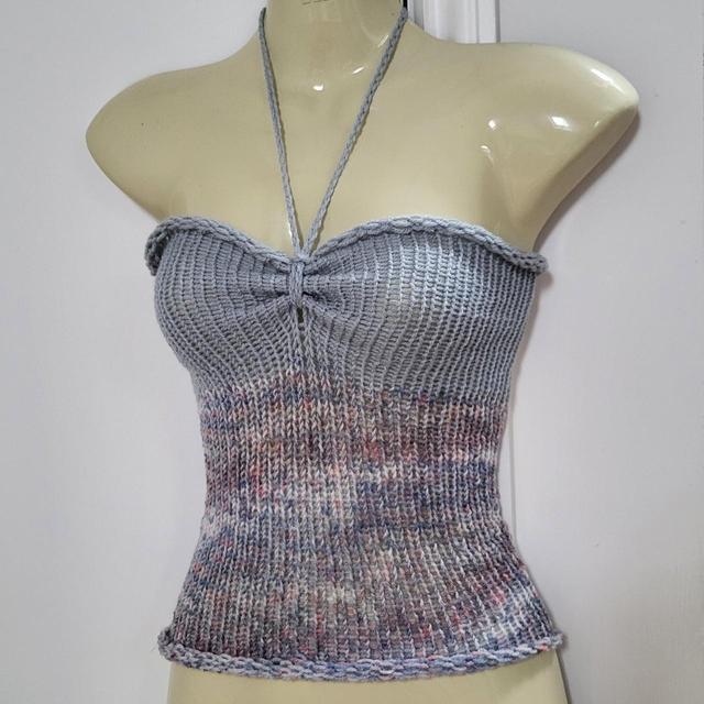 Handmade Women's Top - Grey - One size on Productcaster.