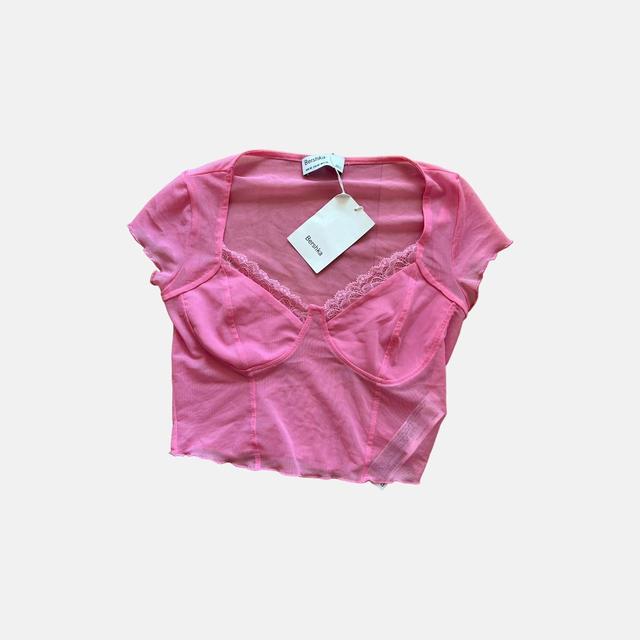 Bershka Women's Crop top - Pink - XS on Productcaster.