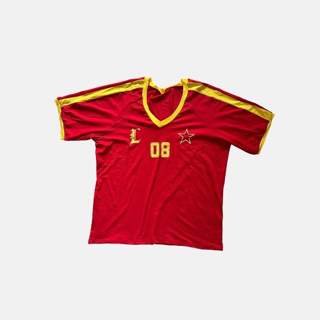 Women's T-shirt - Red/Yellow - M on Productcaster.