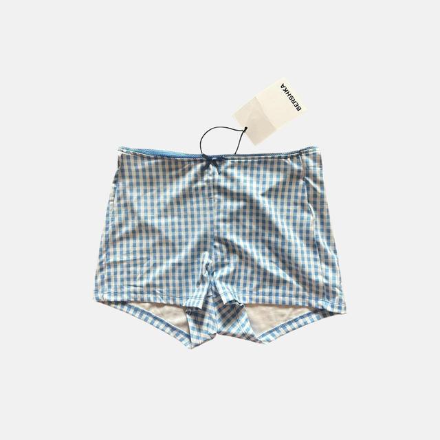 Bershka Women's Shorts - Blue/White - XS on Productcaster.