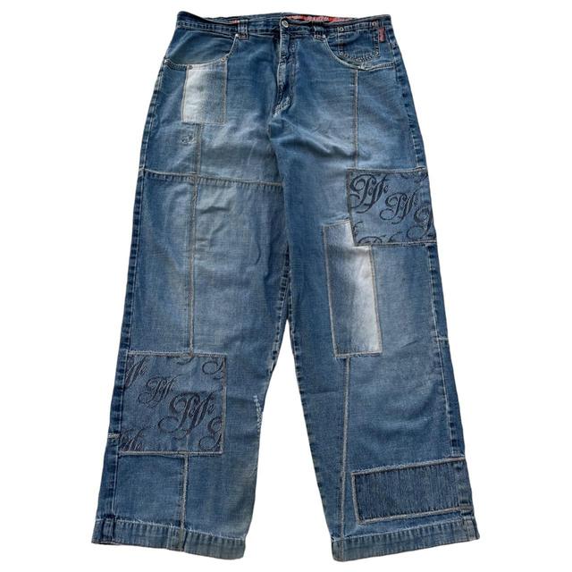 Pelle Pelle Men's Embroidered Jeans - Blue/Multi - XXL on Productcaster.