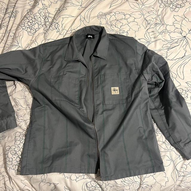 Stüssy Men's Jacket - Grey/Green - XL on Productcaster.