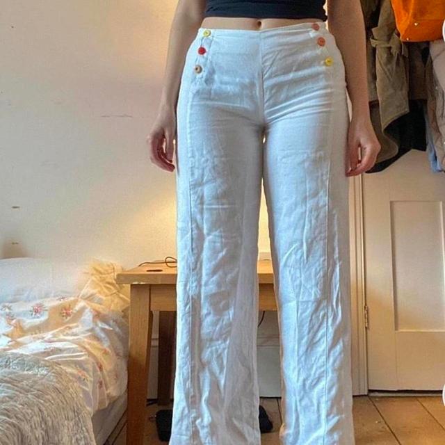 Women's Trousers - White - S on Productcaster.