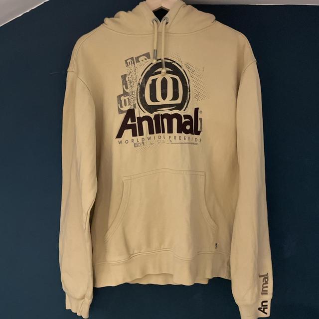 Animal Men's Hoodie - Tan - L on Productcaster.