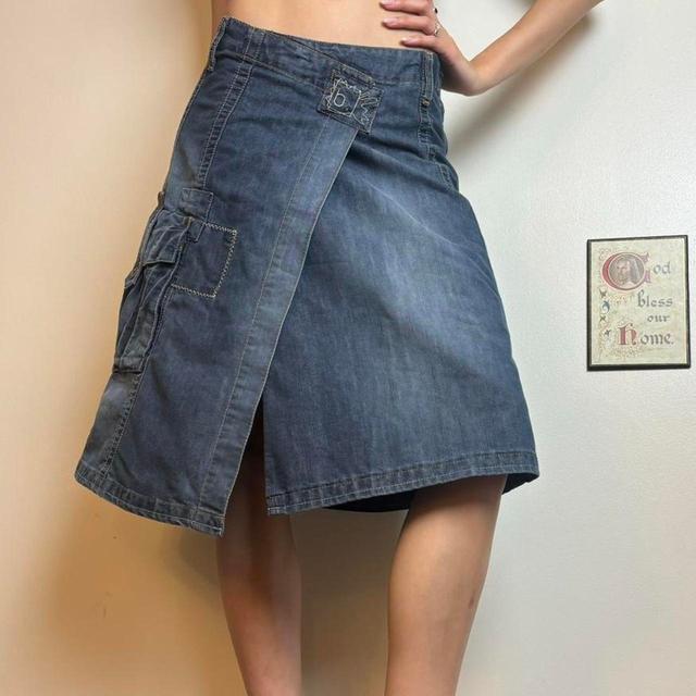 Vintage Women's Skirt - Blue - S on Productcaster.