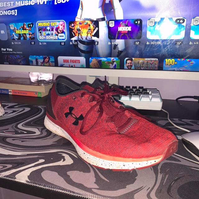 Under Armour Men's Trainers - Red/Burgundy - UK 8.5 on Productcaster.